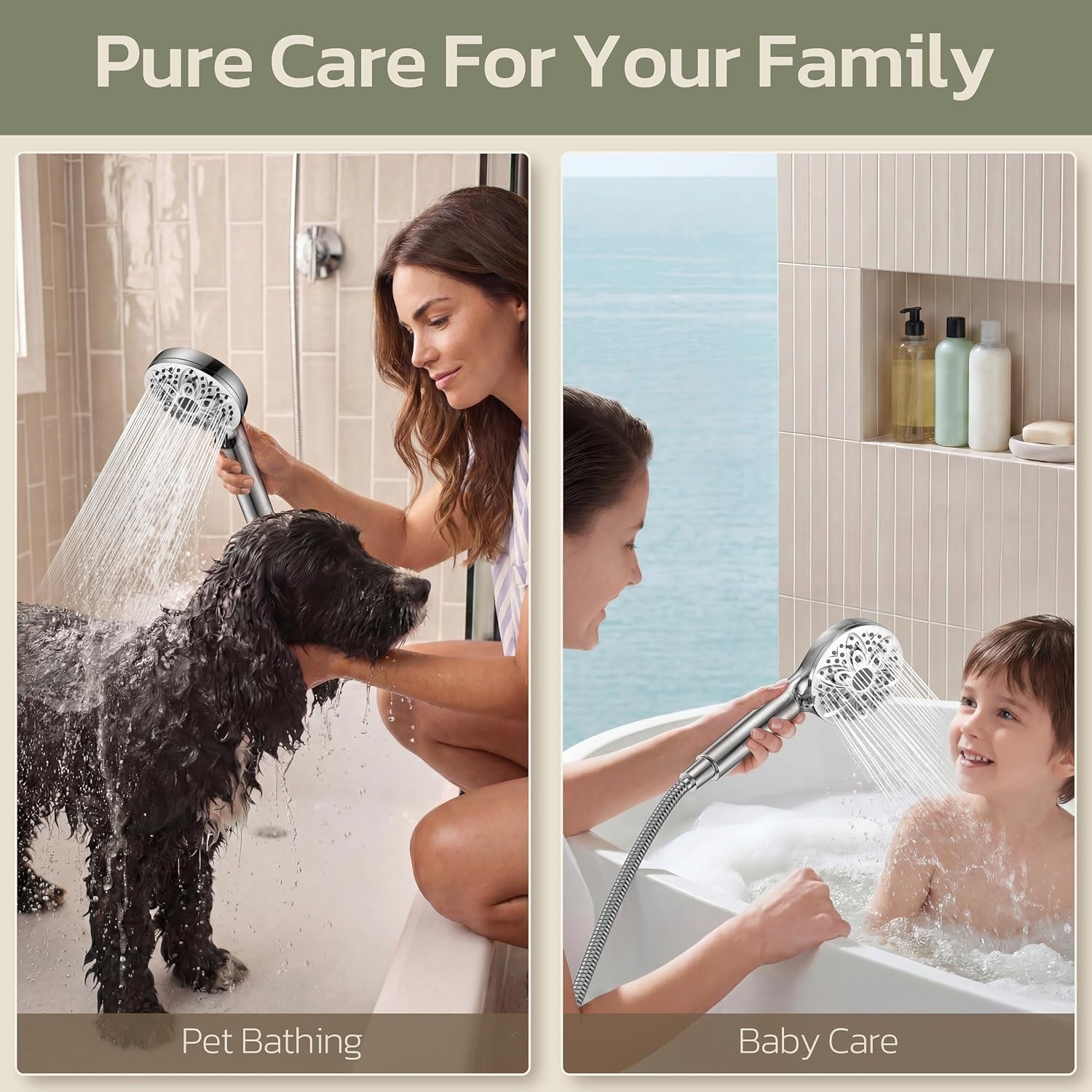 Original Modified HIGH FLOW SHOWER HEAD * 14 GPM Soft High Pressure * Acrylonitr gallery
