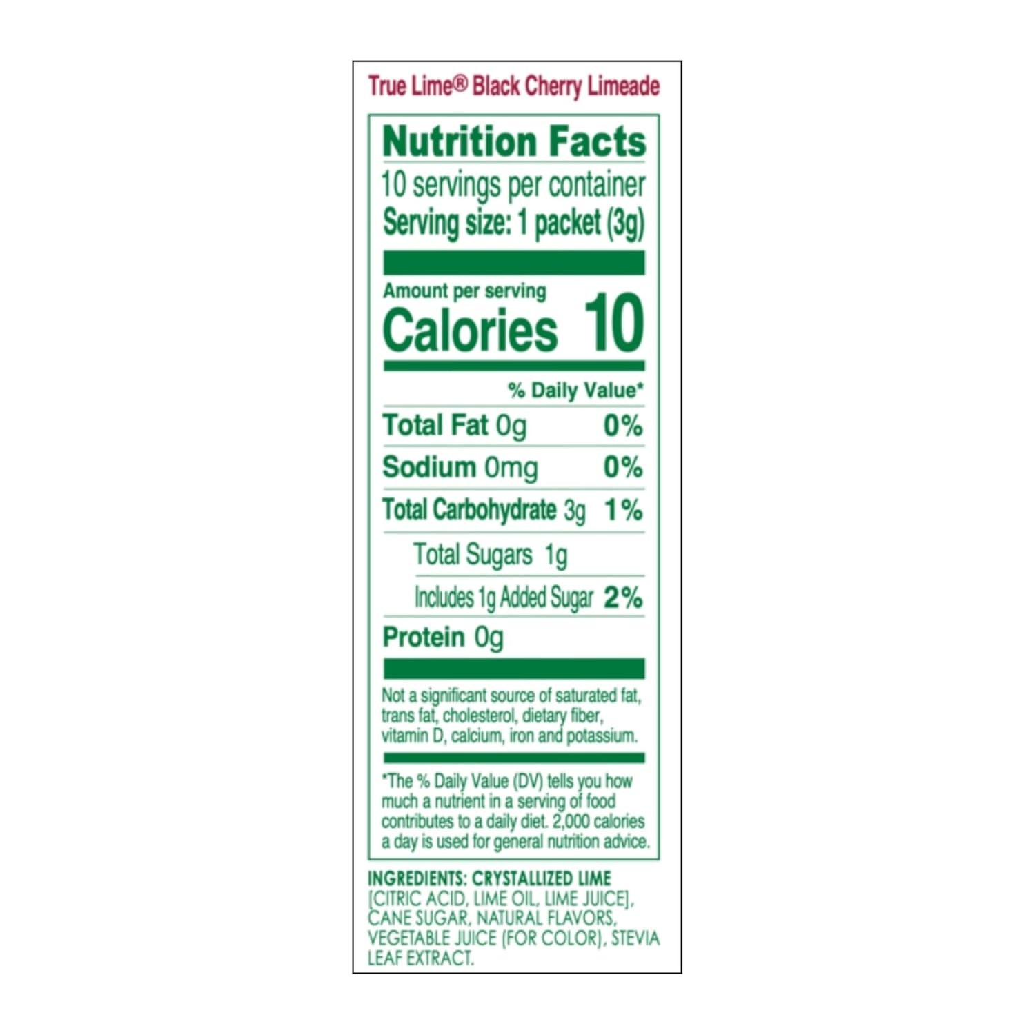 True Citrus Black Cherry Limeade Drink Mix 1.06 OZ gallery