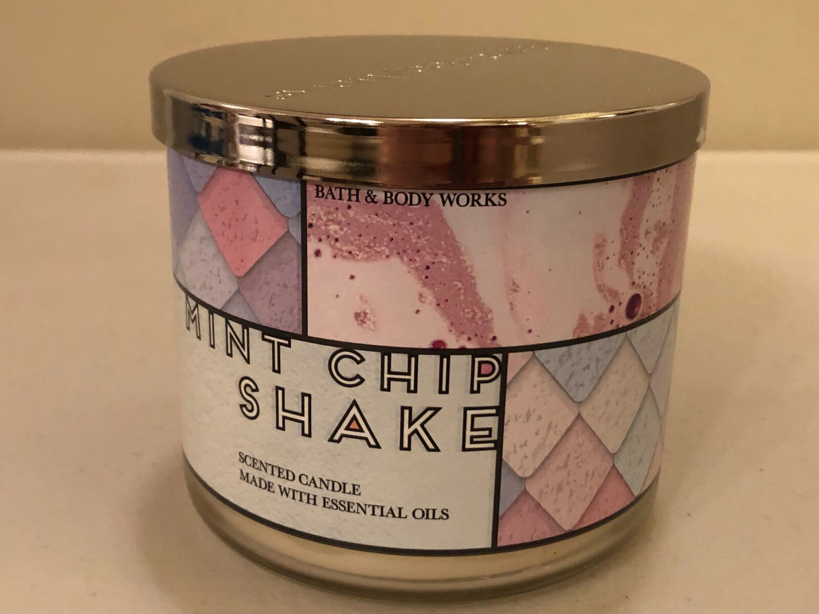 Bath & Body Works MINT CHIP SHAKE Candle 3 WICK NEW Pick Quantity FALL gallery