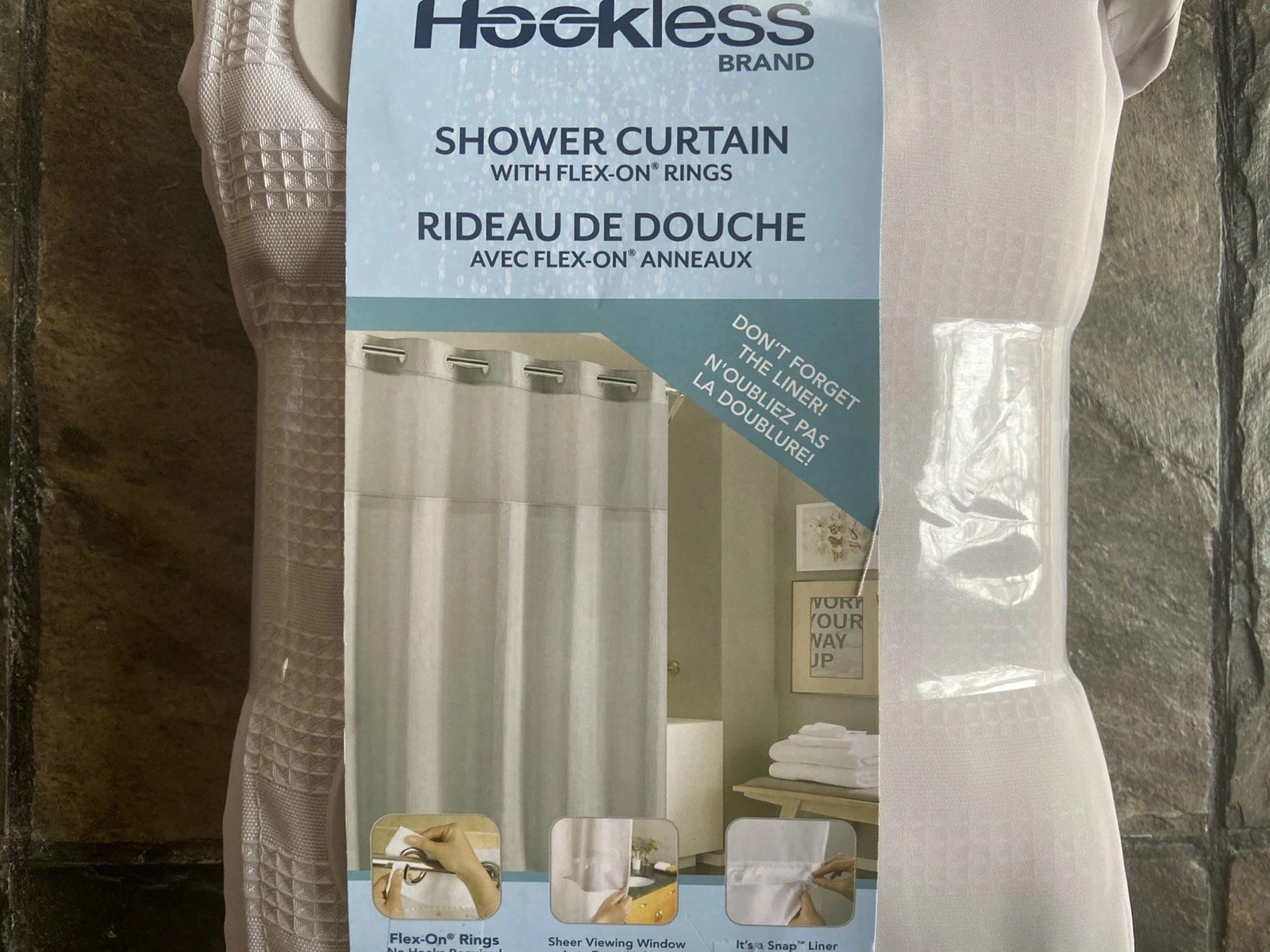 71x74 Sheer Curtain , With Flex On Rings,By Hookless Brand gallery