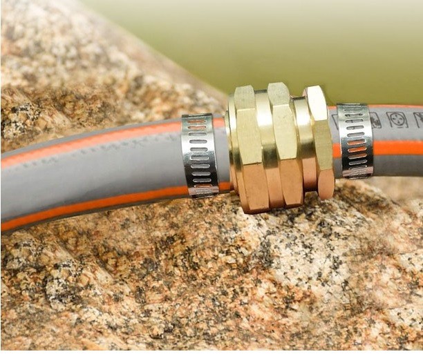 1/2" Garden Brass Mender End Repair Kit Hose Connector Male Female 0.59 Diameter gallery