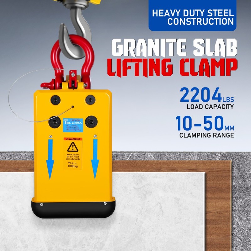 Stone Lifting C lamp 1000kg Stone Mitre Clamp Granite Slab Lifting Clamp 10-50mm gallery