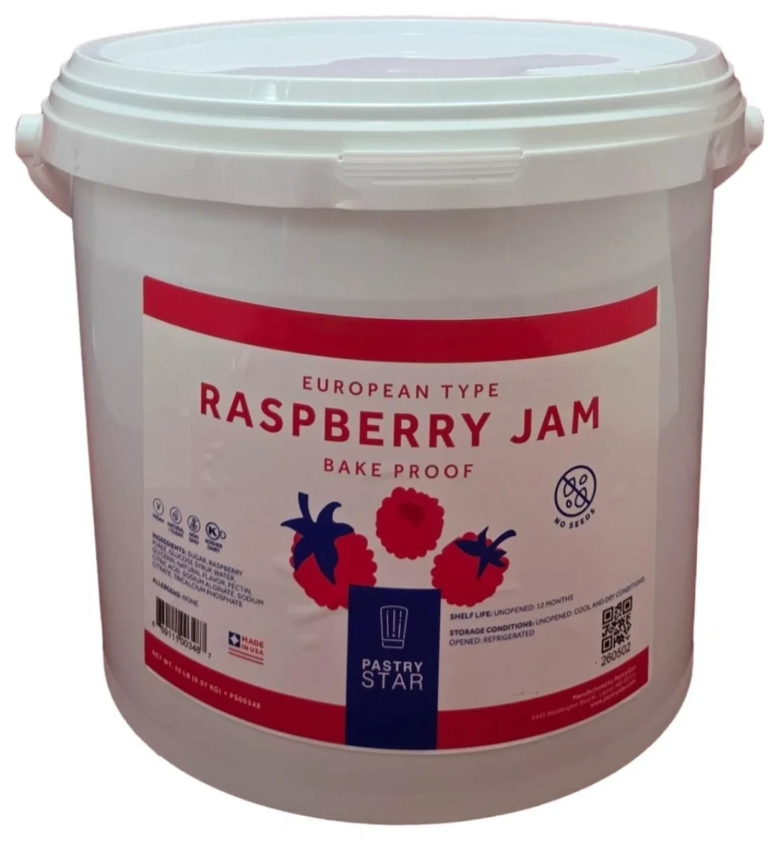 Pastry Star Seedless Raspberry Jam, Bake Proof - 20 Lbs gallery