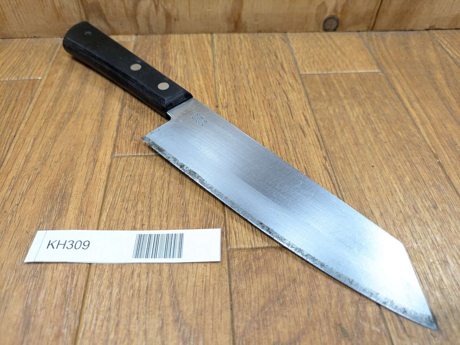 DAMAGED Japanese Chef's Kitchen Knife BUNKA Vintage from Japan 164/298mm KH309 gallery