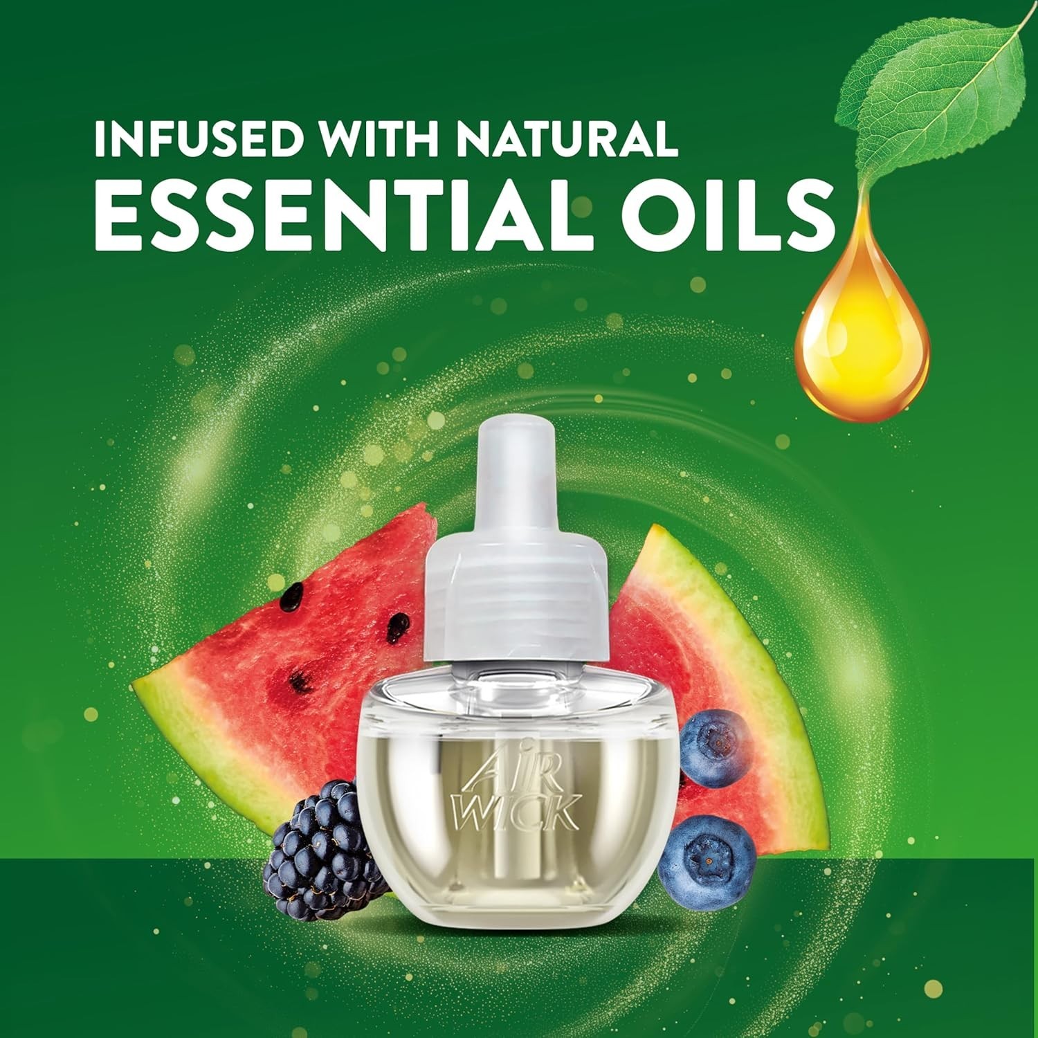 Air Wick Plug In Scented Oil Refills 4 Pack Fresh Watermelon Berries gallery