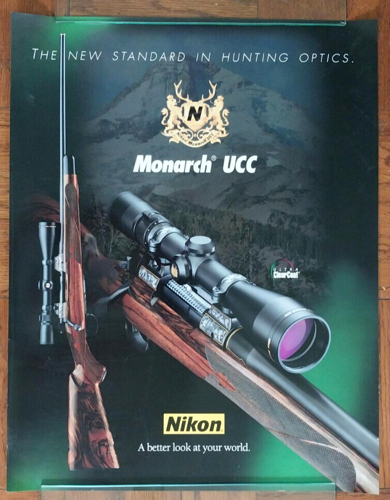 Nikon Monarch UCC Rifle Scope Advertising Promo Poster hunting optics 17x22 gallery