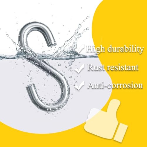 30Stainless Steel 3 Inch S Hooks PCS S Hooks for Hanging Heavy Duty Static 4 gallery