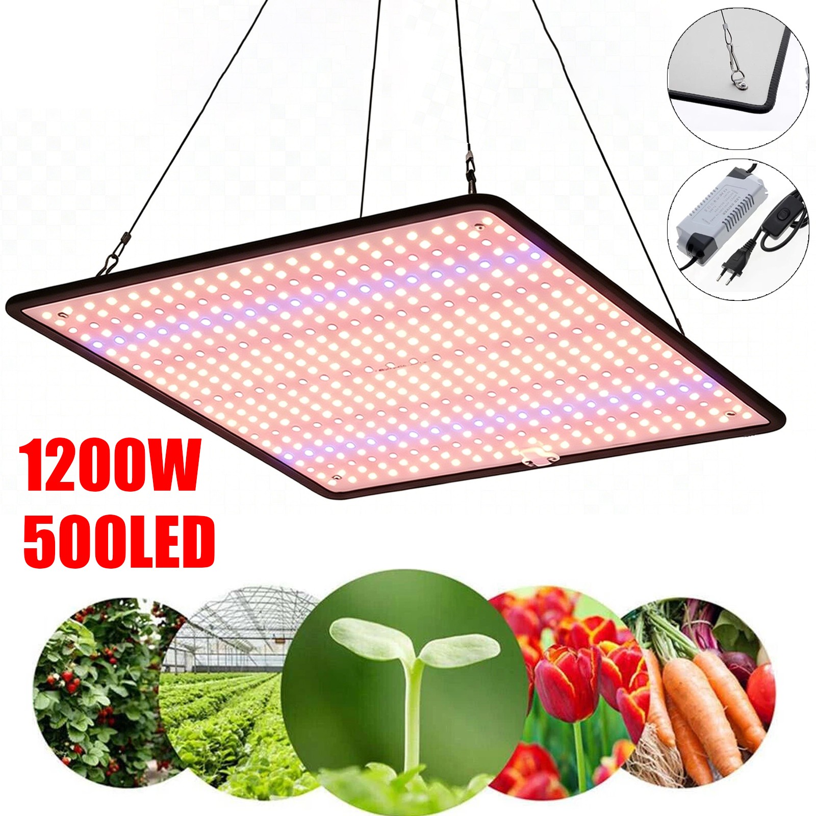 4x4 ft Grow Light 1200W Full Spectrum LED for Indoor Plant Growth Coverage Area gallery