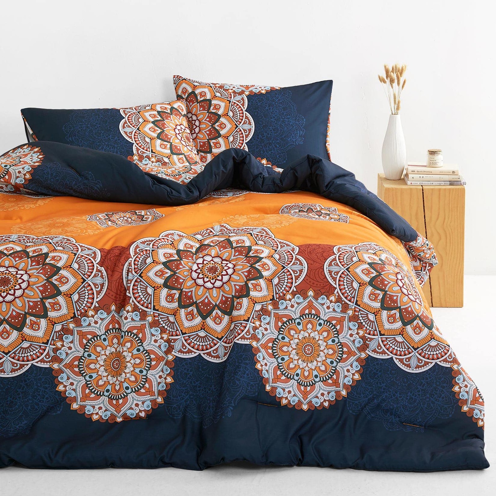 - Bohemian Comforter Set, Boho Chic Mandala Medallion Pattern Printed for Men... gallery