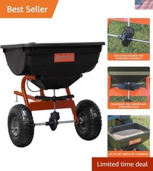 Versatile 85 lb. Tow Spreader with Cable Control – Perfect for Lawn Maintenance