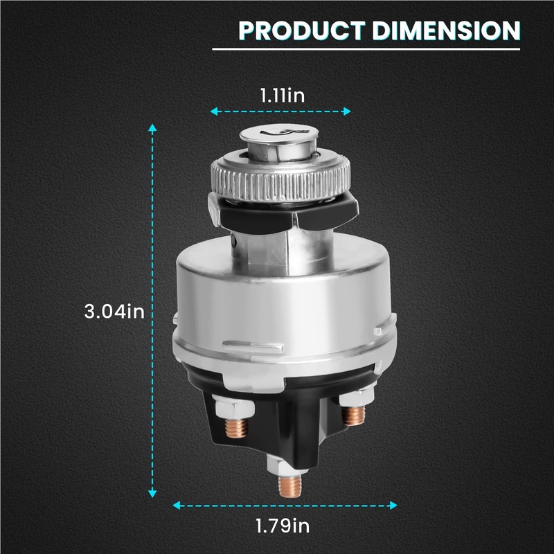 Bularie Ignition Switch with Key, 4-Position Universal Key Switch... gallery