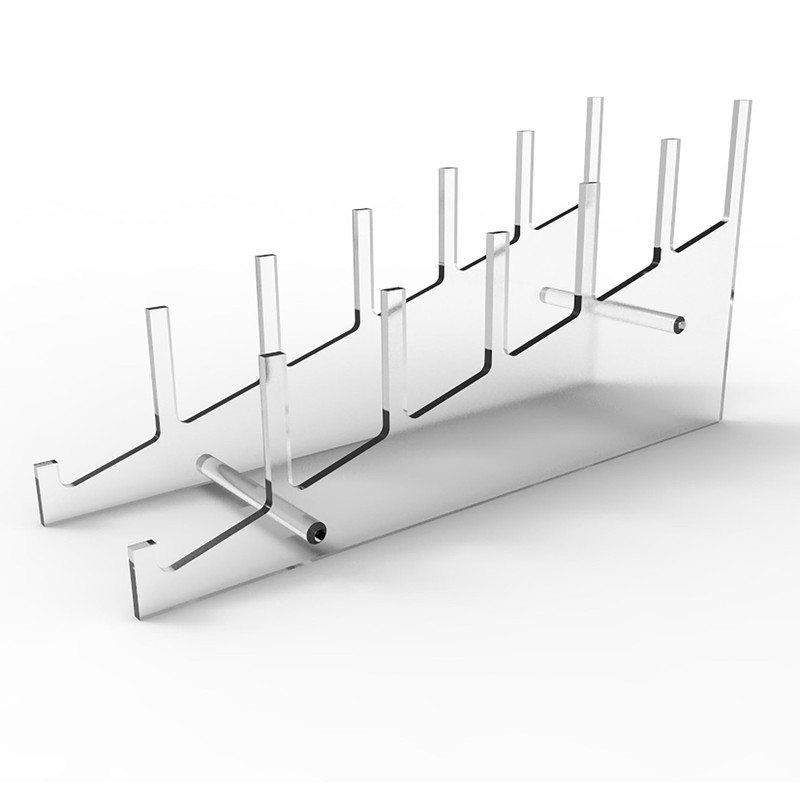 FixtureDisplays® Large Multiple Plate Display Rack Clear Holder 10748 gallery