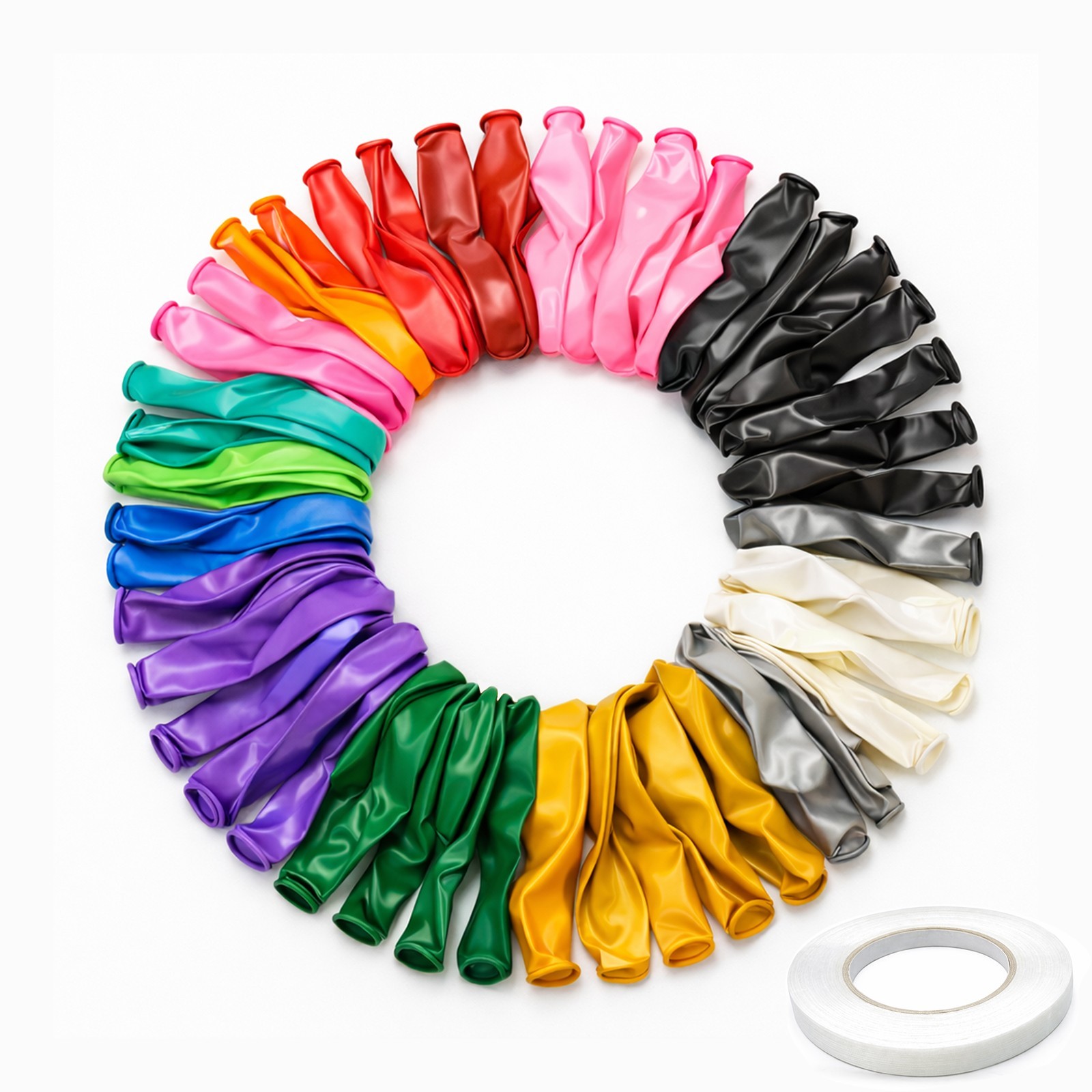 12" In Multicoloured Helium Balloons for Party Decorations Birthday Bunting Arch gallery
