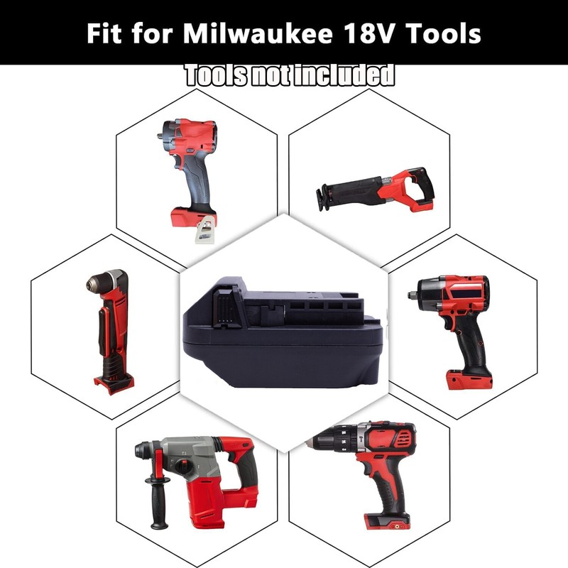 NEW For Dewalt 20V MAX Lithium Battery Convert To for Milwaukee 18V Tool Adapter gallery