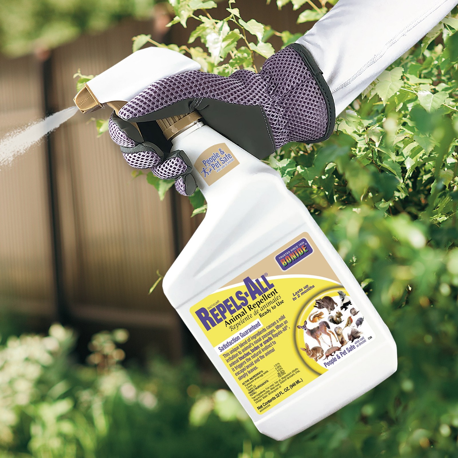 Bonide Repels All 32 oz Animal Repellent Ready-to-Use Spray for Outdoor Use gallery