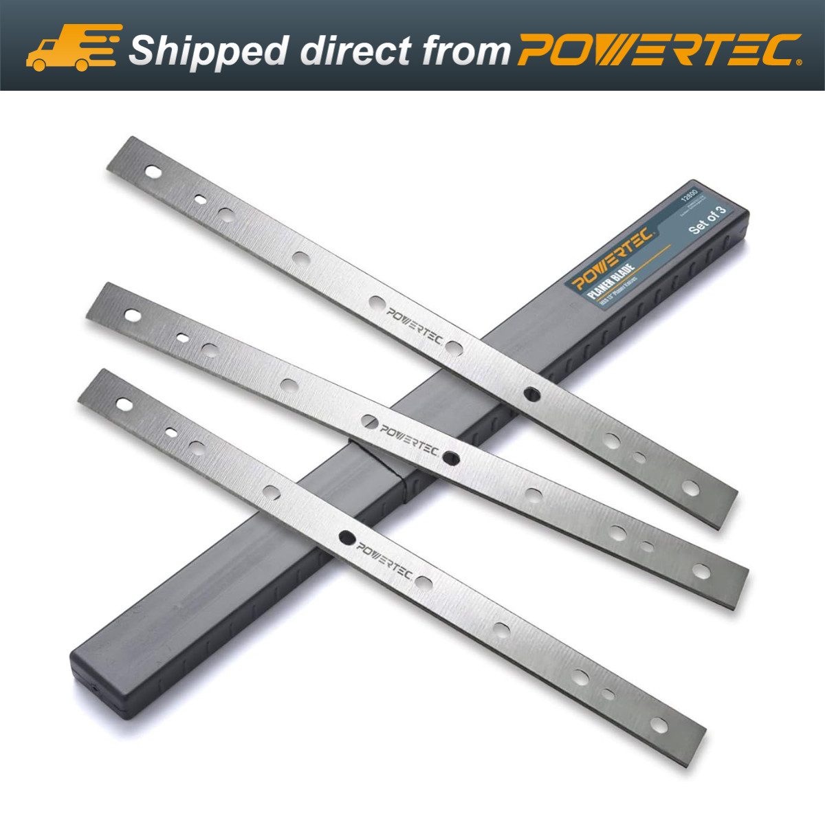 POWERTEC 12800 13 Inch Planer Blades for DeWalt DW7352, Set of 3 gallery
