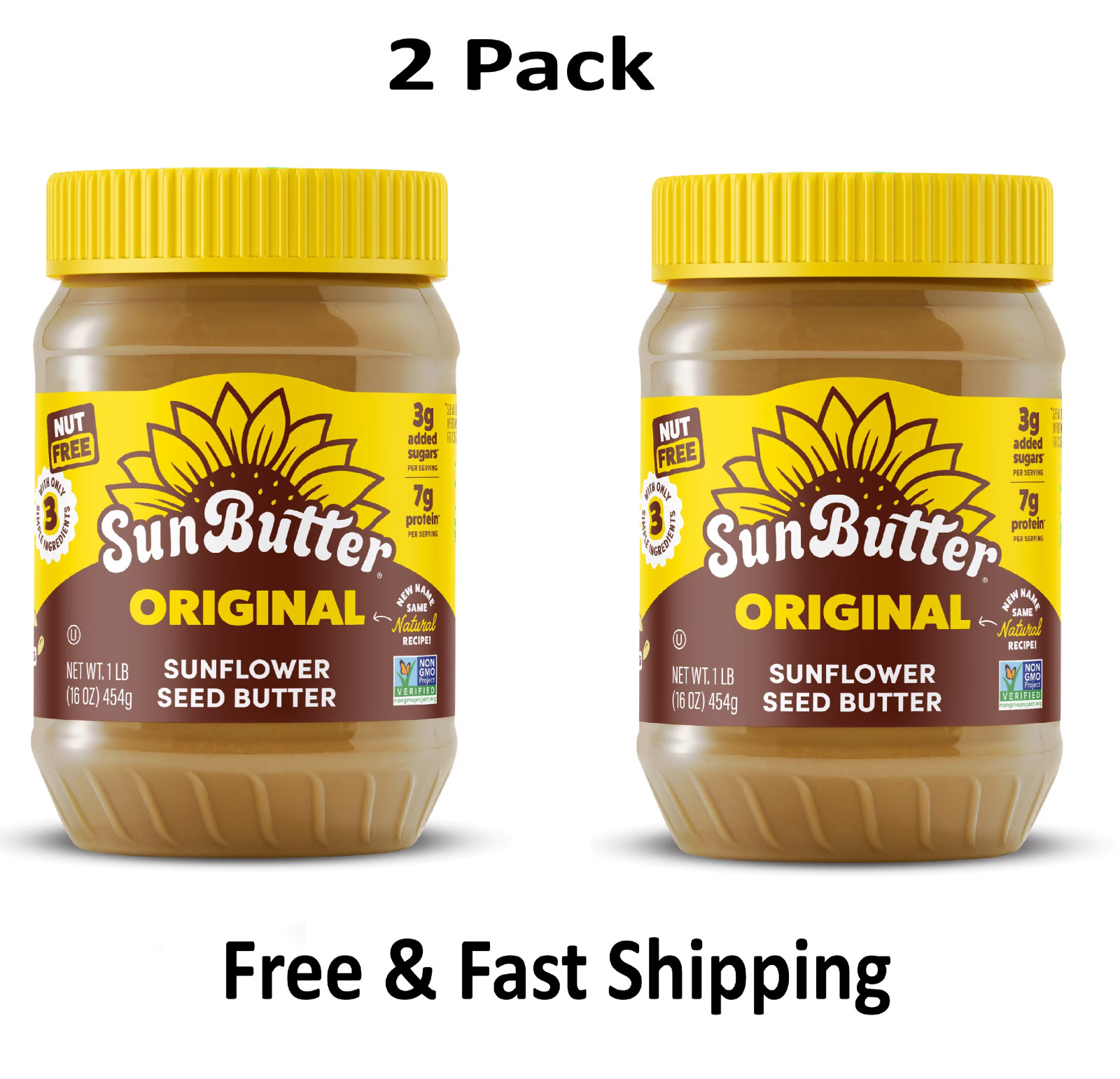SunButter Original Sunflower Seed Butter 16 oz Jar ( 2 pack) gallery