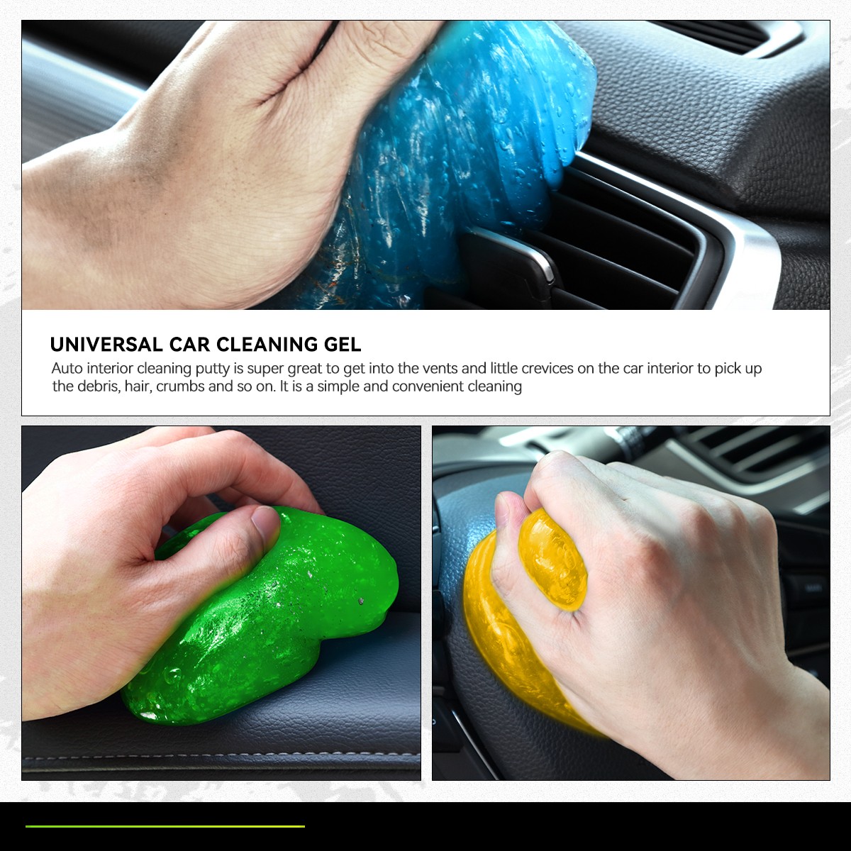 DNA Motoring 4 x Universal Dust Sticky Cleaning Gel Jelly Blue+Red+Green+Yellow gallery