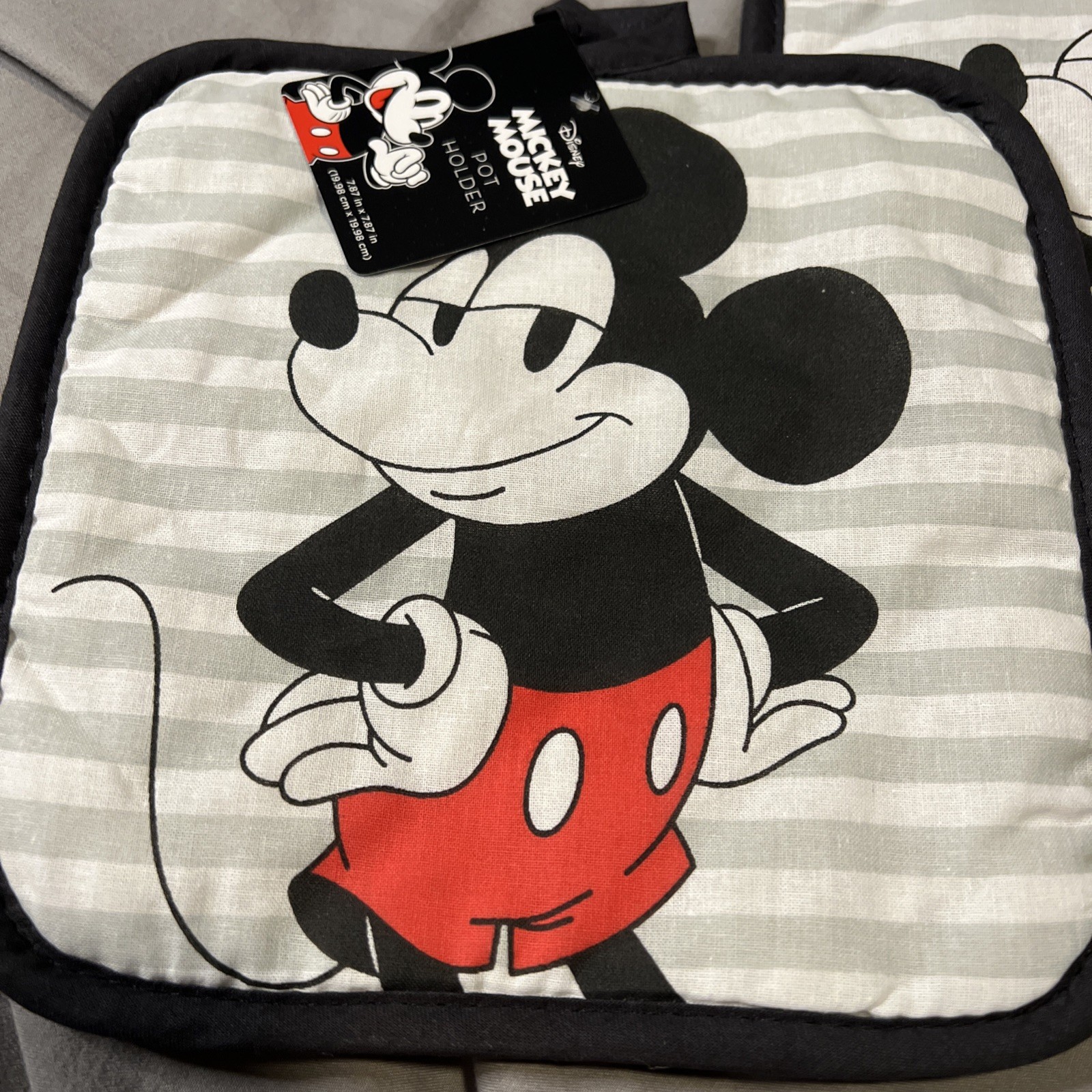 NWT~ Disney Mickey Mouse ~ Two Pot Holders ~7.87” x 7.87” gallery