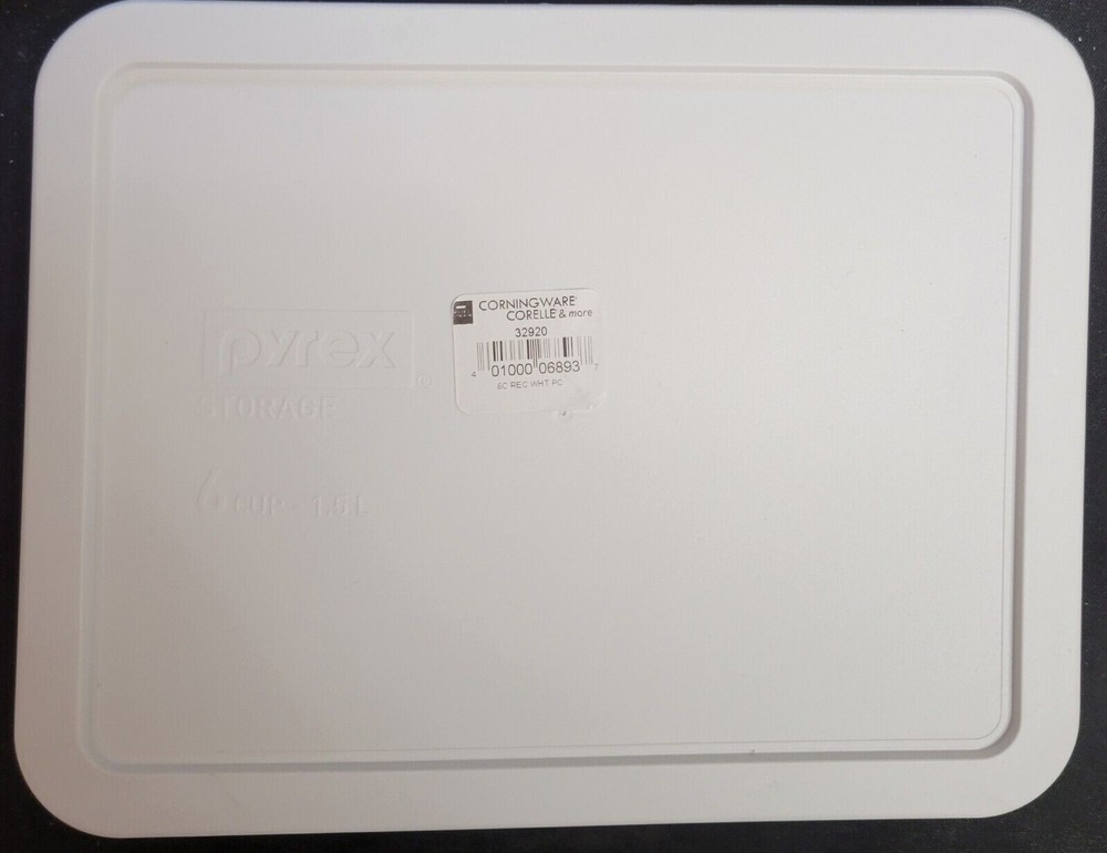 Pyrex Replacement Lid Rectangle 7211, 6 Cup (2-Pack)