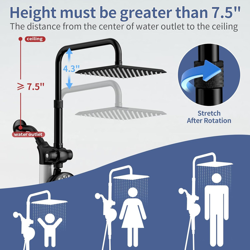 Filtered Rain Shower Head with Handheld Spray Combo, High Pressure Dual Shower H gallery