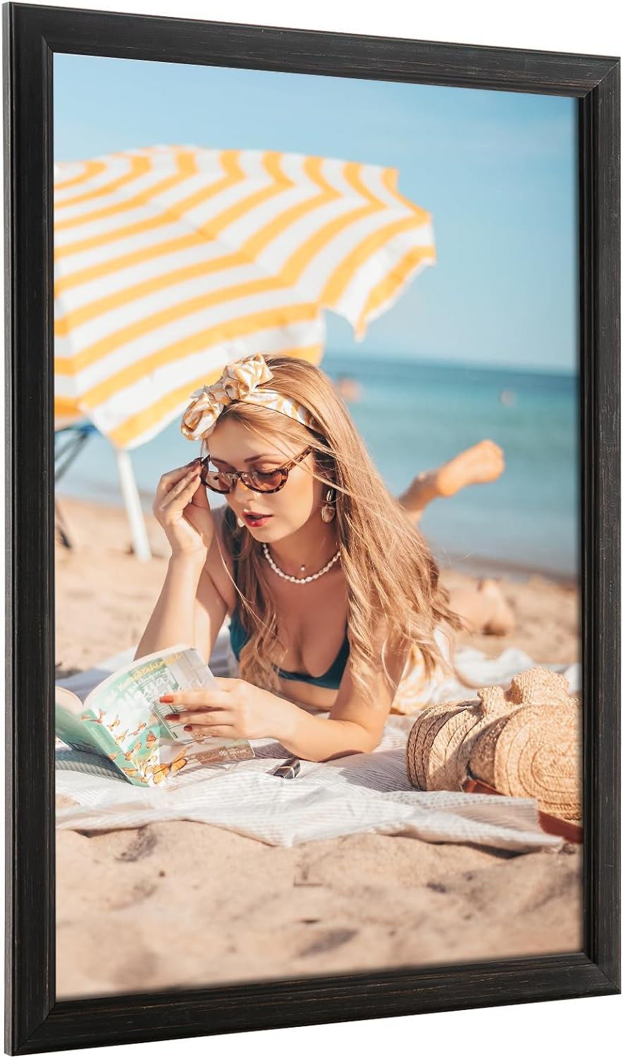 Picture Frame Solid Wood Ornate Gallery Wall Photo Poster Display Plexiglass gallery