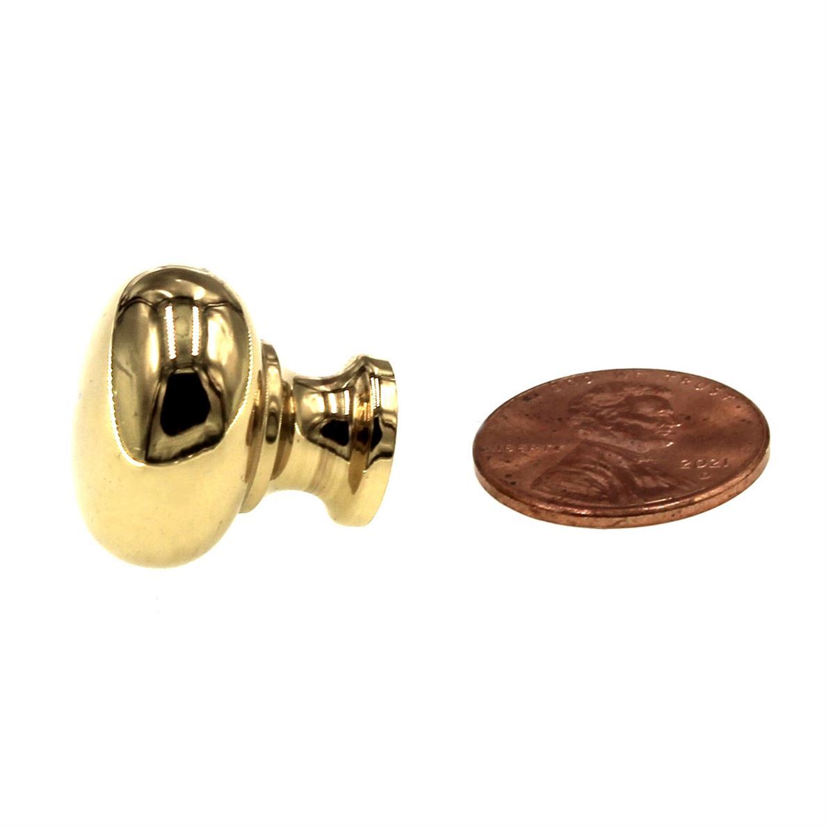 Hickory Hardware Solid Brass Polished Brass 3/4" Small Cabinet Knob BK10-03 gallery