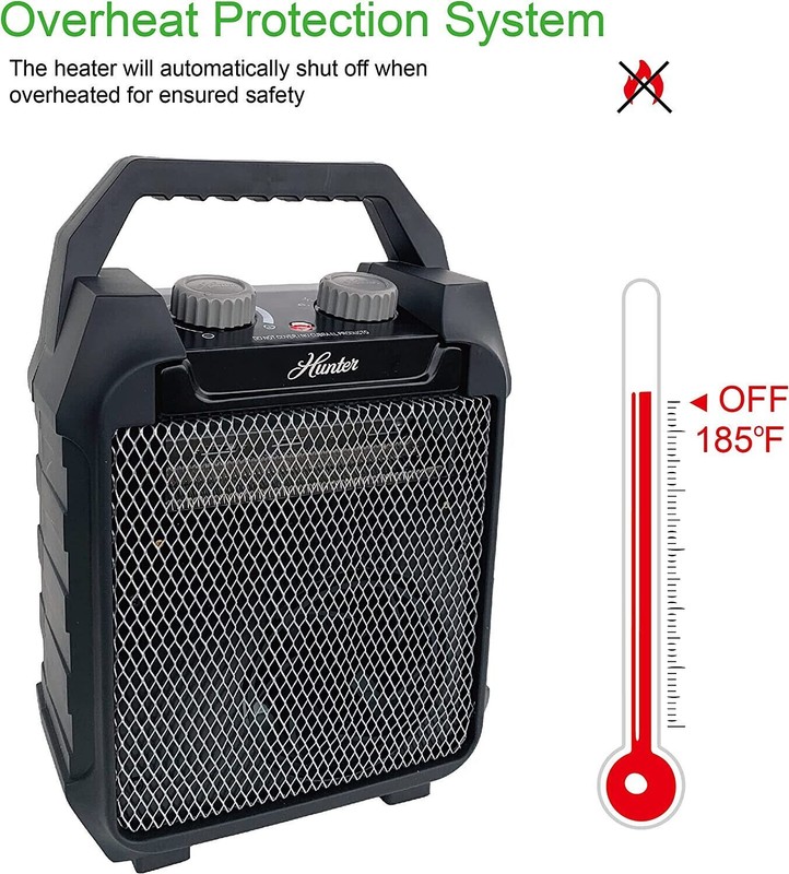 Hunter Recirculating Utility Space Heater Thermostat Portable Compact 1500W gallery