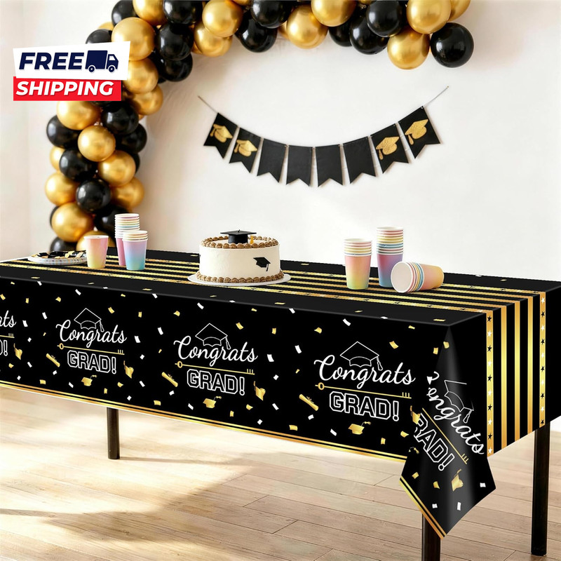 3 Pack Graduation Tablecloth Graduation Decorations Class of 2026 Graduation gallery