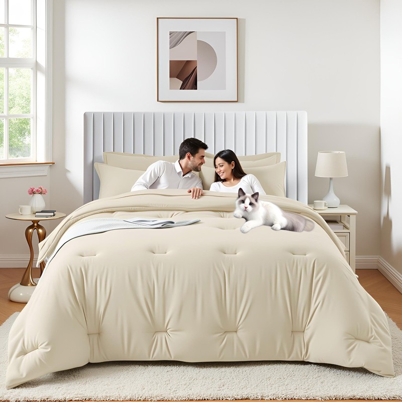 Easthome Queen Comforter Set 7 Piece - Soft Bed in a Bag Queen Size Comforter Se gallery