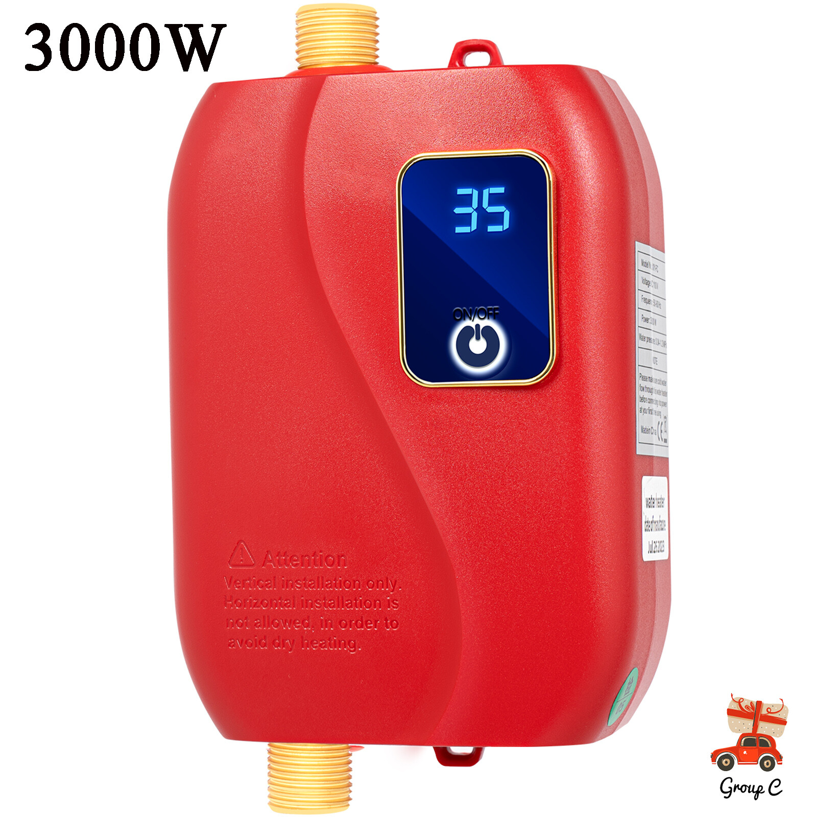 Mini 110v 3000w Instant Tankless Water Heater Electric Hot Water Heater Kitchen gallery