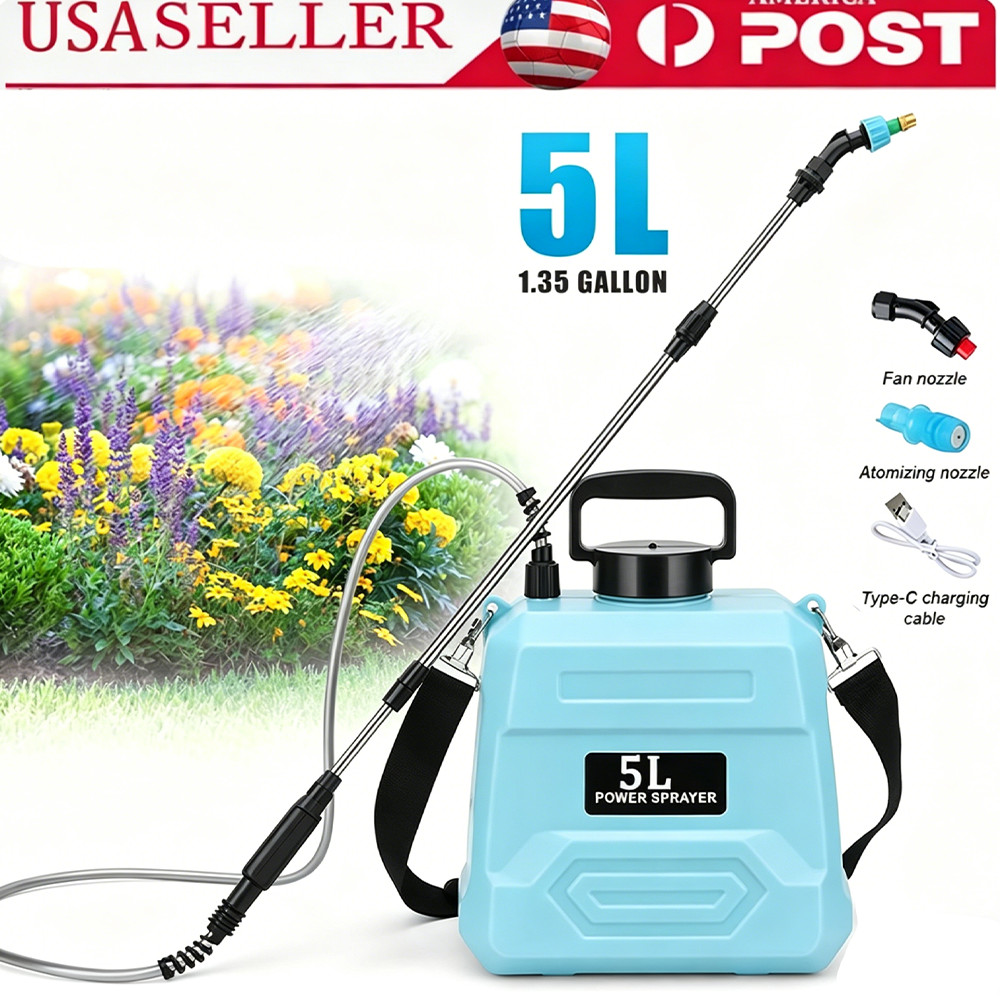 Rechargeable Electric Garden Plant Sprayer 5L Battery Powered Sprayer 2 Nozzles gallery