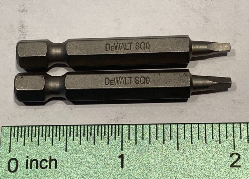DEWALT DW2210 2" Square #0 Power Bit (2 Count) - New open box gallery