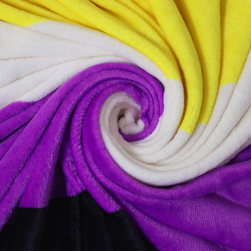 Non-Binary Soft Plush 50x60in LGBTQ Pride Throw Blanket for Bedroom Decor gallery