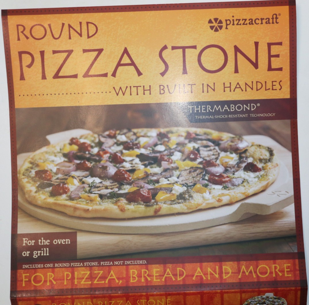 PIZZACRAFT 14.5" Round ThermaBond™ Pizza Stone w/Handles - Oven/Grill - PC0104 gallery