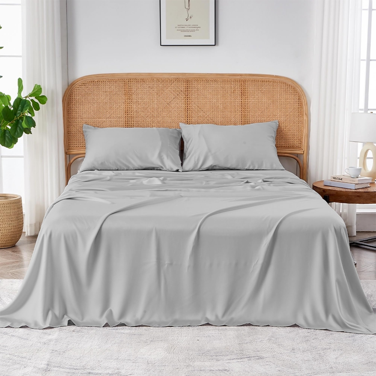 Sijo AiryWeight Tencel Sheet Set, 100% Lyocell Derived from Eucalyptus, Butte... gallery