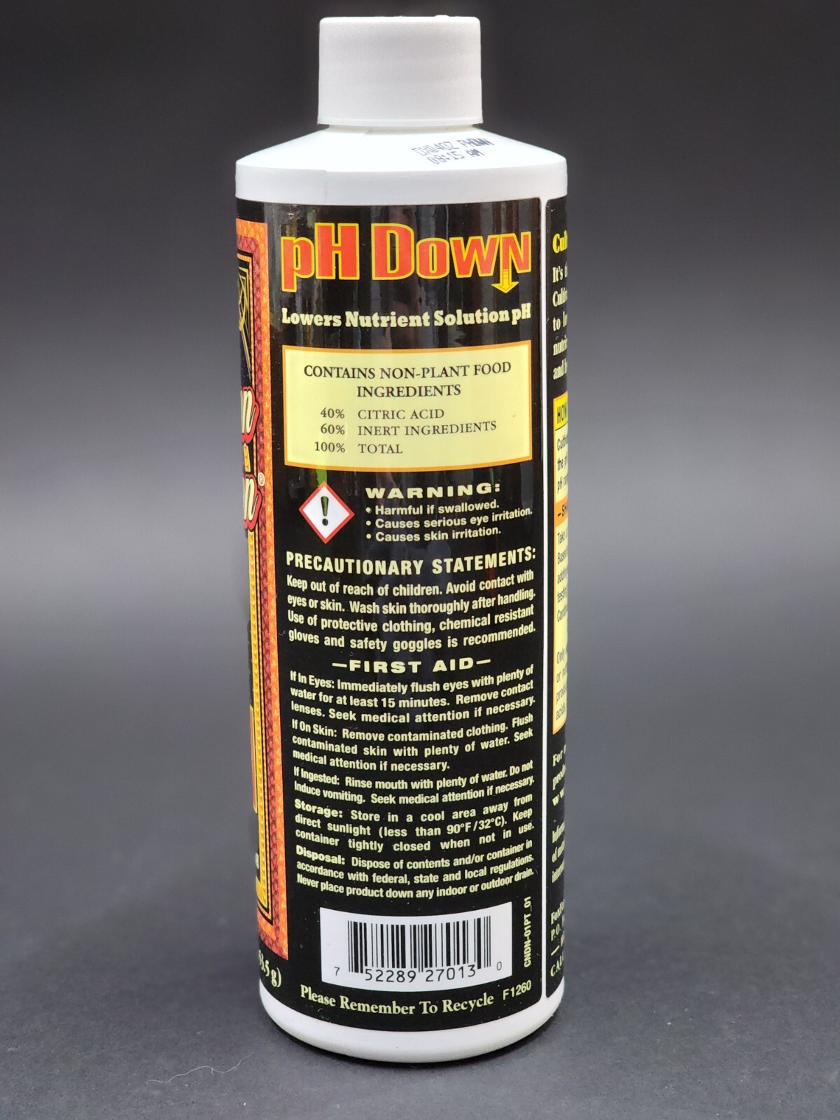 Fox Farm Cultivation Nation pH Down 1 Pint 16oz 1lb Lowers Nutrient Solution PH gallery