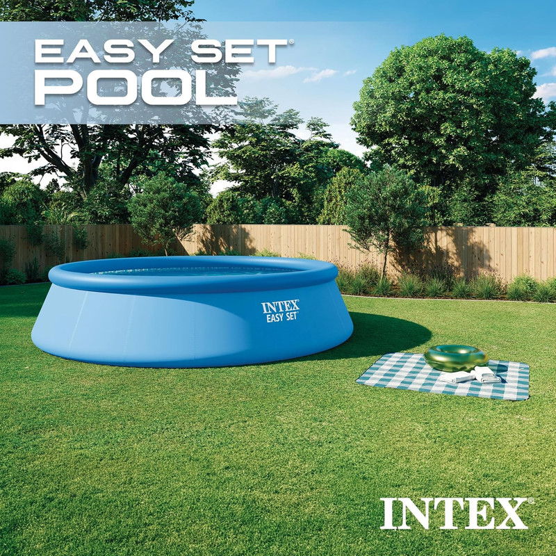 Easy Set 18 Ft X 48In above Ground Pool Set, round Inflatable Swimming Pool with gallery