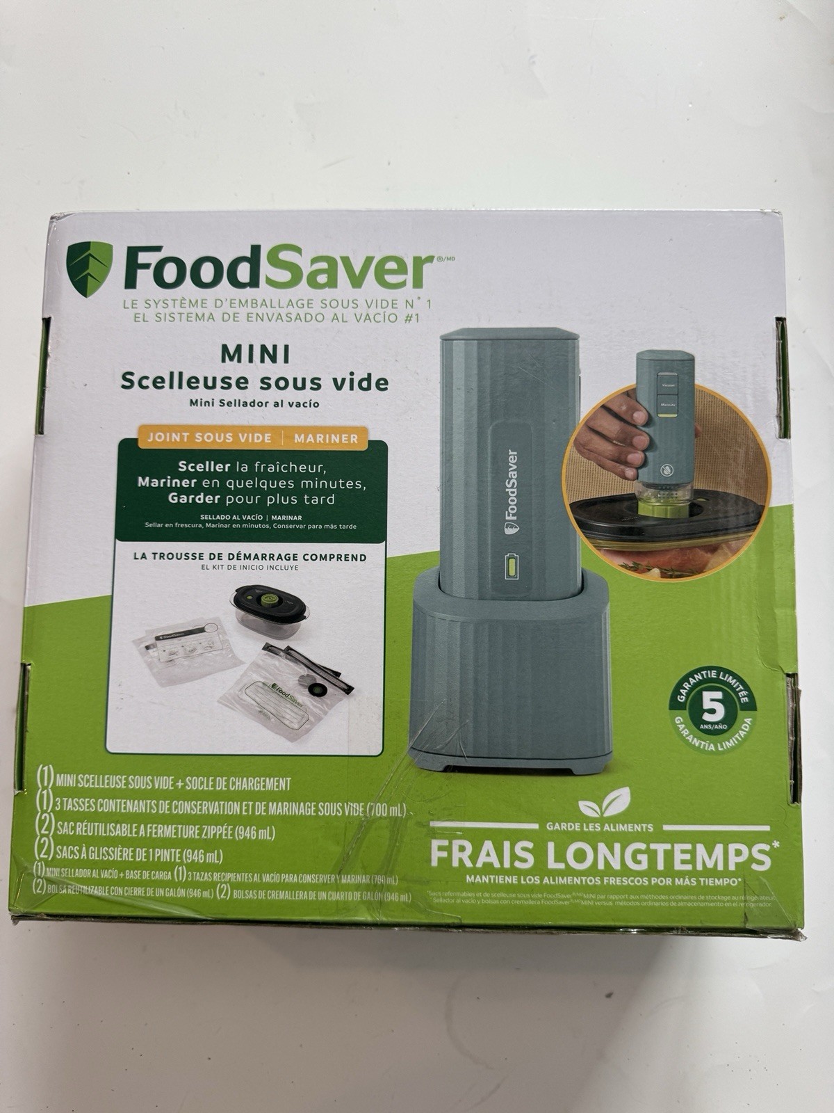 FoodSaver Mini Cordless Handheld Vacuum Sealer w/ Dock Marinate READ gallery