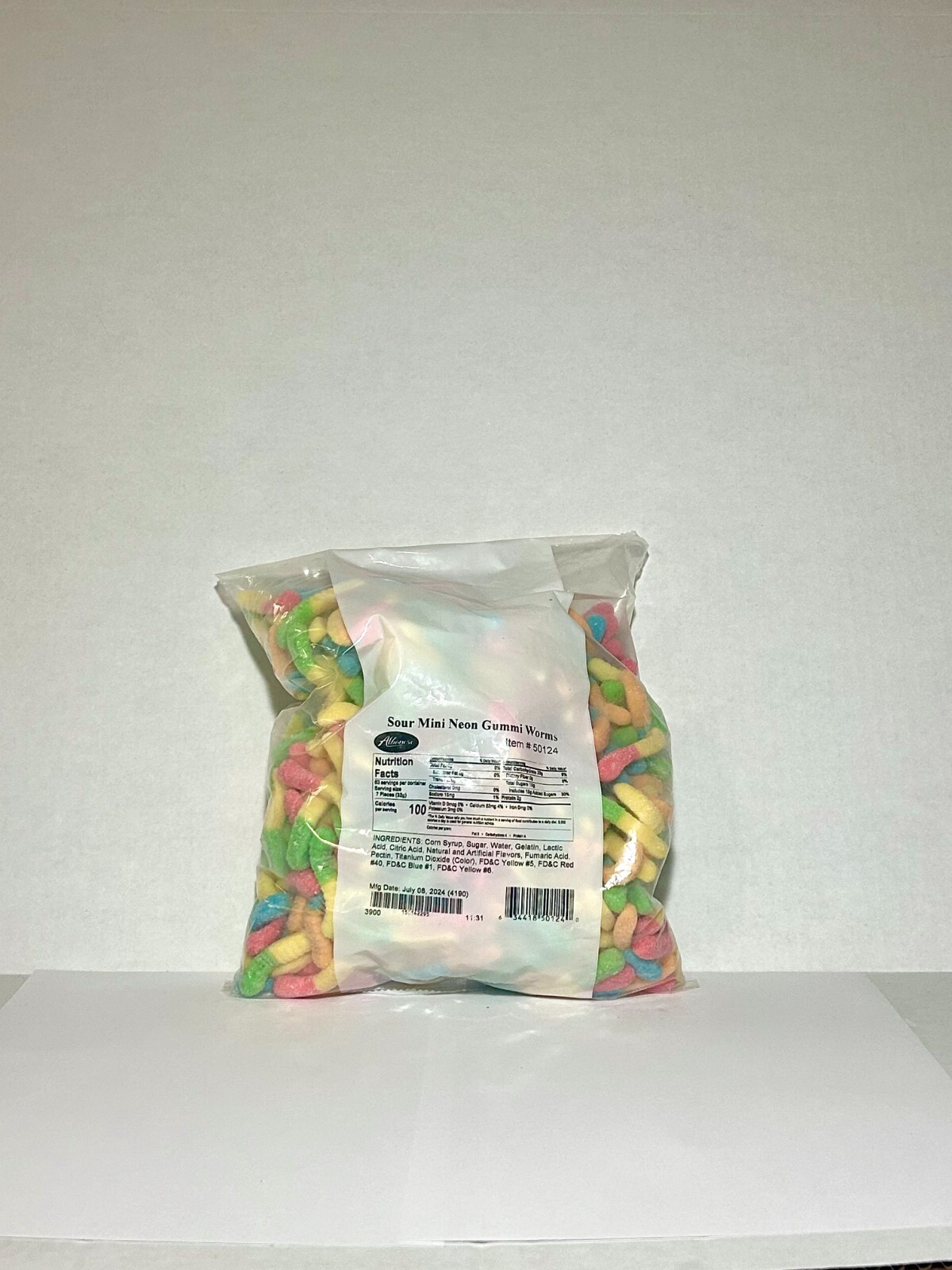 Sour Neon Mini Gummy Worm Candy 8oz 1LB 2LB 3LB 4LB 4.5LB Bag Fresh Worms gallery