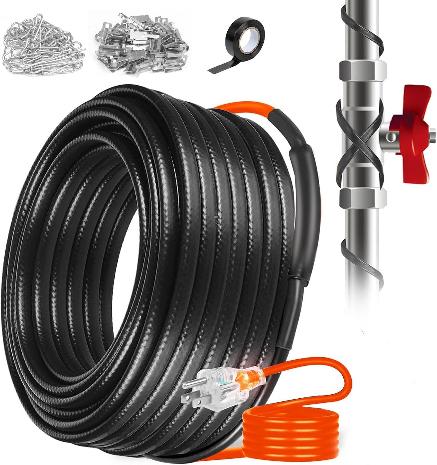 120FT Heating Cable for Metal and Plastic Home Pipes, Energy-Efficient, Pipe Hea gallery