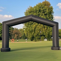 Large 21Ft Gable Inflatable Arch with built-in blower – Black
