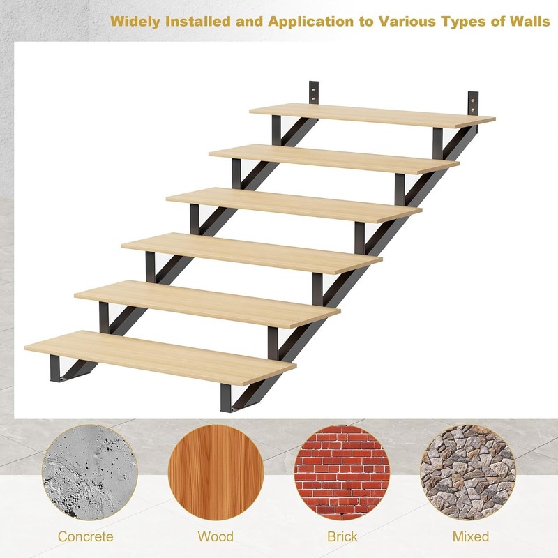 2pcs Steel Stair Riser Step Stair Stringer Metal Stair Step Riser for Outdoor gallery
