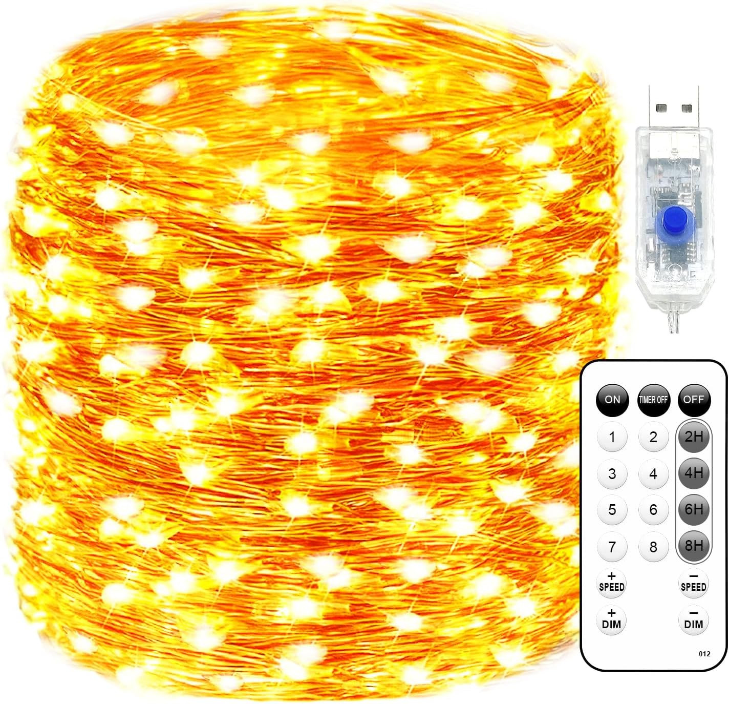 Fairy Lights Plug in 66FT 200 LED USB Twinkle Lights for Bedroom Copper Wire Lig gallery