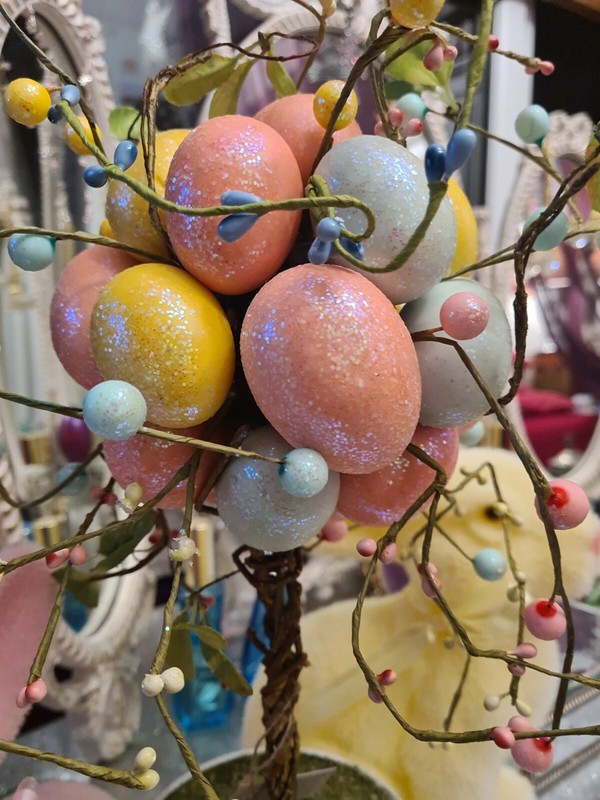 Tk Maxx Easter Spring Rare Egg Blue Green Yellow Plant Tree New Decoration gallery