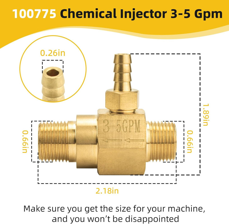 2 Pack down Stream Injector Pressure Washer High Draw Fixed 3-5GPM 4500PSI gallery