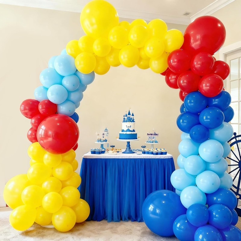Carnival Circus Theme Party Decorations, Primary Color Balloon Arch Kit, 120p... gallery