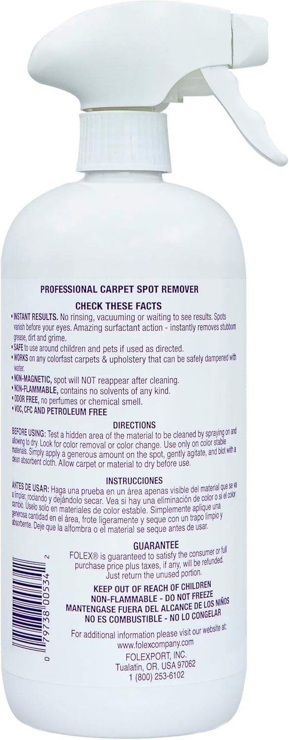 FOLEX Professional Carpet Cleaner Spray, Spot 34 Fl Oz (Pack of 1) gallery