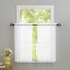 White Sheer Kitchen Curtains 36 inch 30"W x 36"L (Pack of 2) White-voile gallery