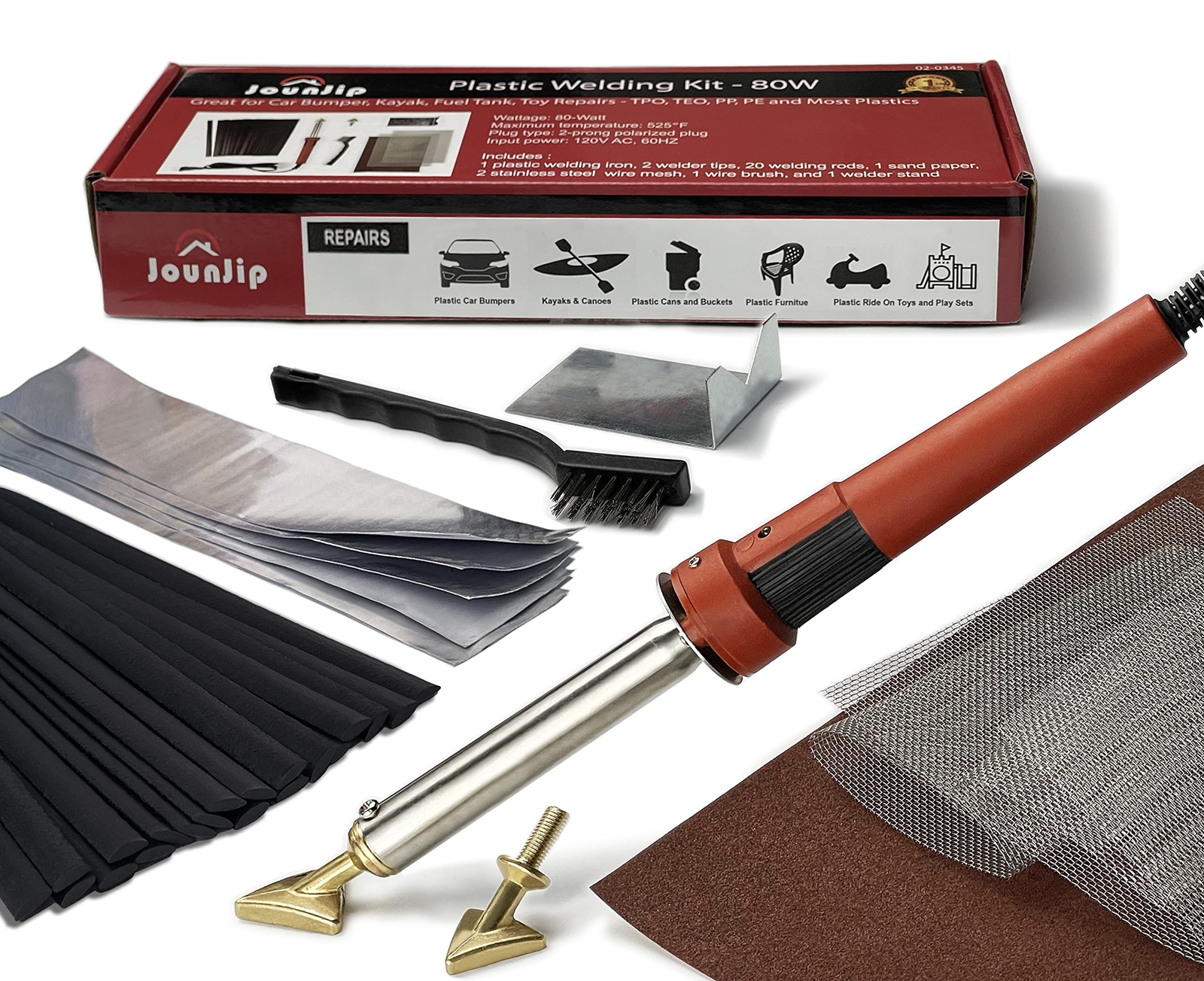 JOUNJIP Standard Plastic Welding Kit- UL Certified Welder 80W- Professional G... gallery